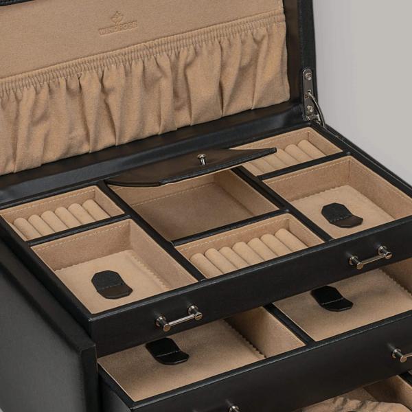 WINDROSE | Schmuckkoffer Ambiance Rindleder schwarz (803244.08)